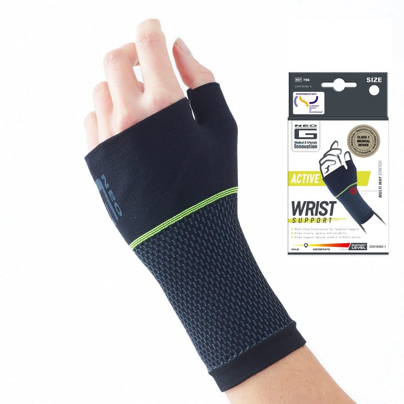 NeoG Active Wrist Support For Sports Golf Basketball Football Yoga Tennis For Sprains Strains Tendonitis Injury Recovery Multi Zone Wrist Wrist Compression Sleeve L